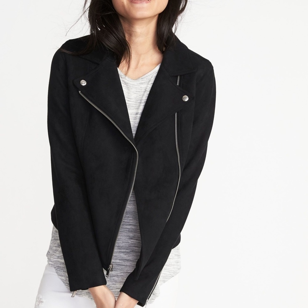 Old Navy Sueded-Knit Moto Jacket
